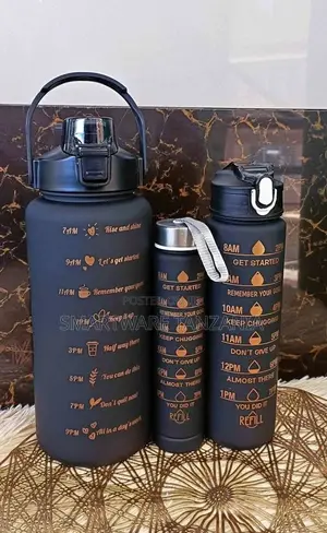 Motivational Fitness Sports Water Bottle With Time Marker