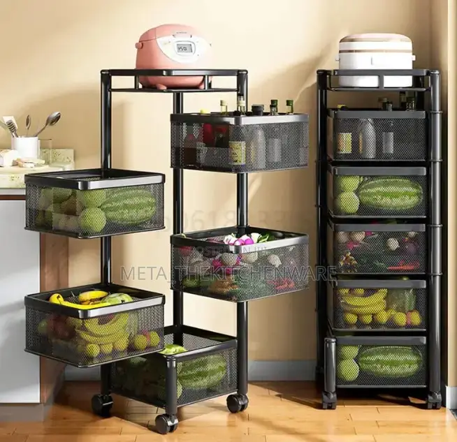 Multi-Layer Kitchen Storage Shelf Square 5 Layer