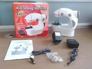 Mini Sewing Machine Portable 4 In 1 With Adapter Pedal