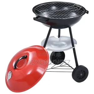 Barbecue Charcoal Grill With Wheels