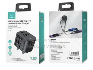 Usams CC179 Universal Travel Adapter 20w 2xusba + USBC 20w