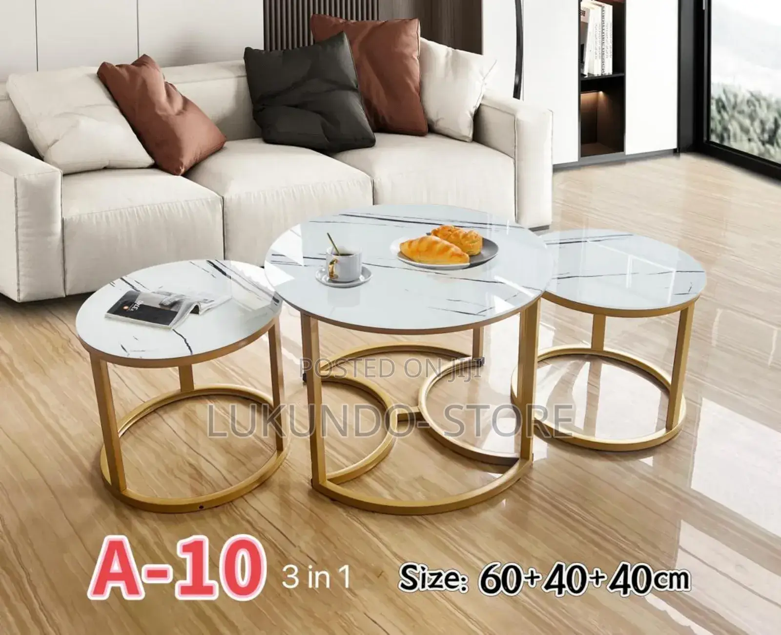 Simple Cofee Table 3pcs Juu Kioo