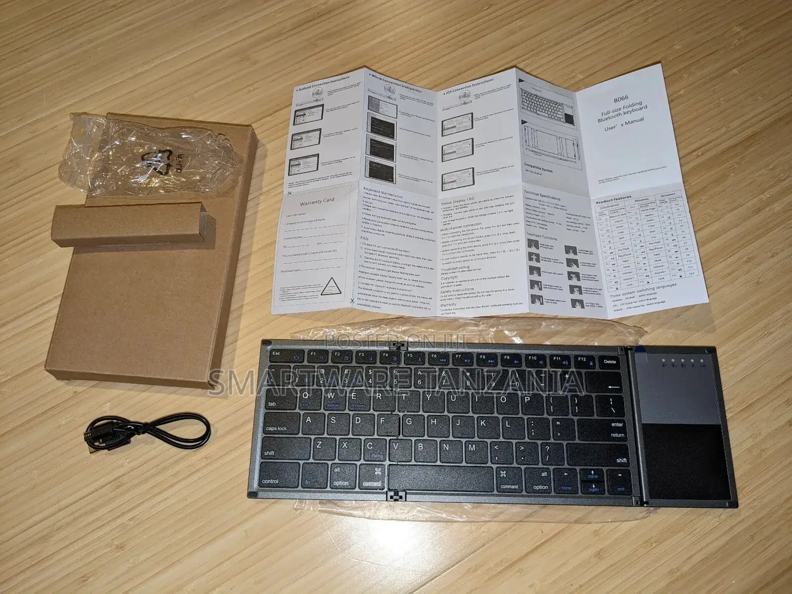 Folding Bluetooth Keyboard/Trackpad For Android/Ios/Windows