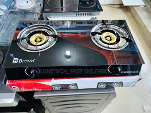 Bravo Gas Stove 2 Burners Glass Top