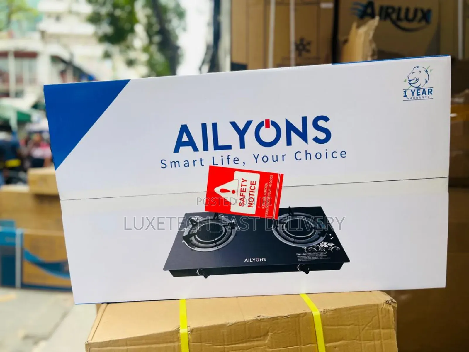 Alitop 2 Burners Gas Stove Glass Top