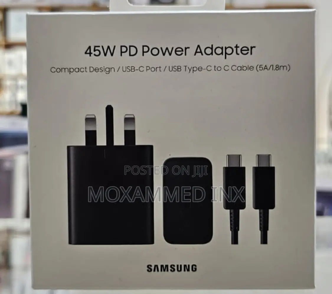 OG Samsung 45w PD Adapter With C2c 1.8meter 5A Cable