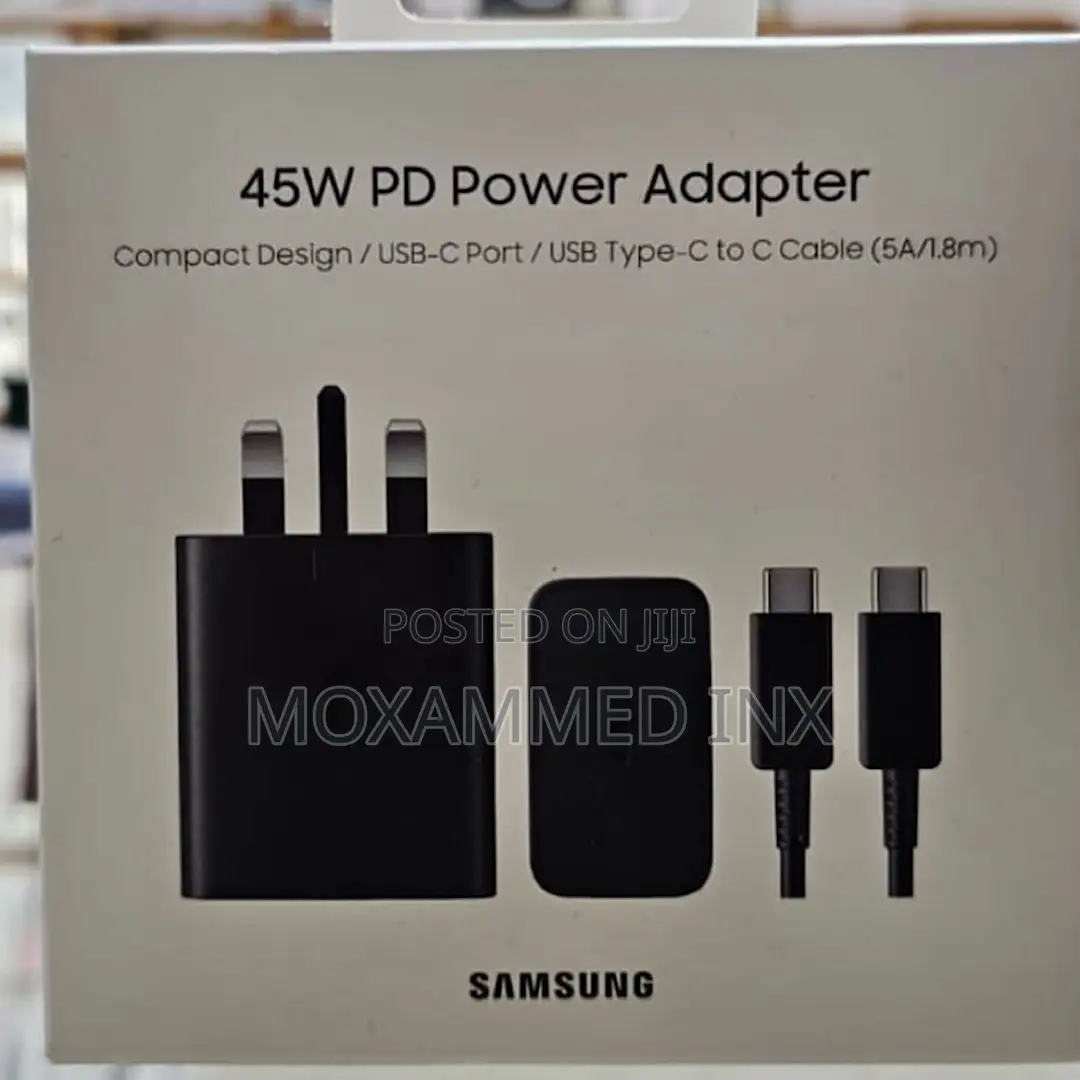 OG Samsung 45w PD Adapter With C2c 1.8meter 5A Cable