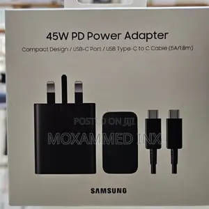 OG Samsung 45w PD Adapter With C2c 1.8meter 5A Cable