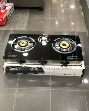 Saachi Gas Cooker 3 Burners Glass Top