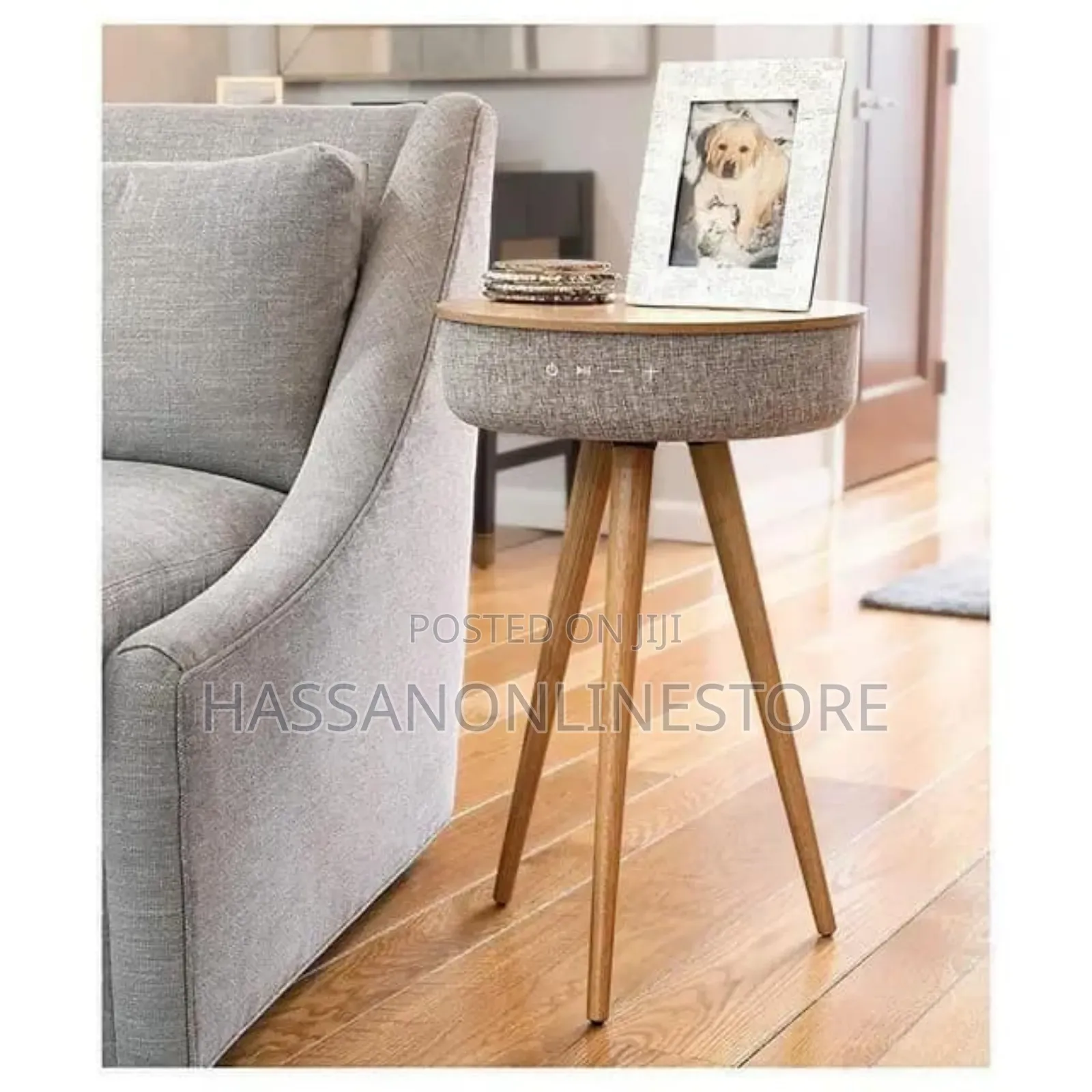 Sofa Side Table Bluetooth Speaker With Wireless Charging