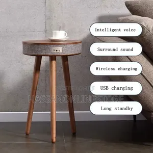 Sofa Side Table Bluetooth Speaker With Wireless Charging