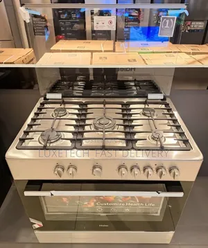 Haier Gas Cooker 5 Burners With Electric Oven 90x60cm