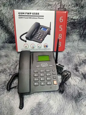 Fixed Wireless GSM Desk Phone Quadband SMS Function Black