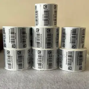 Silver Void Polyester Barcode Labels