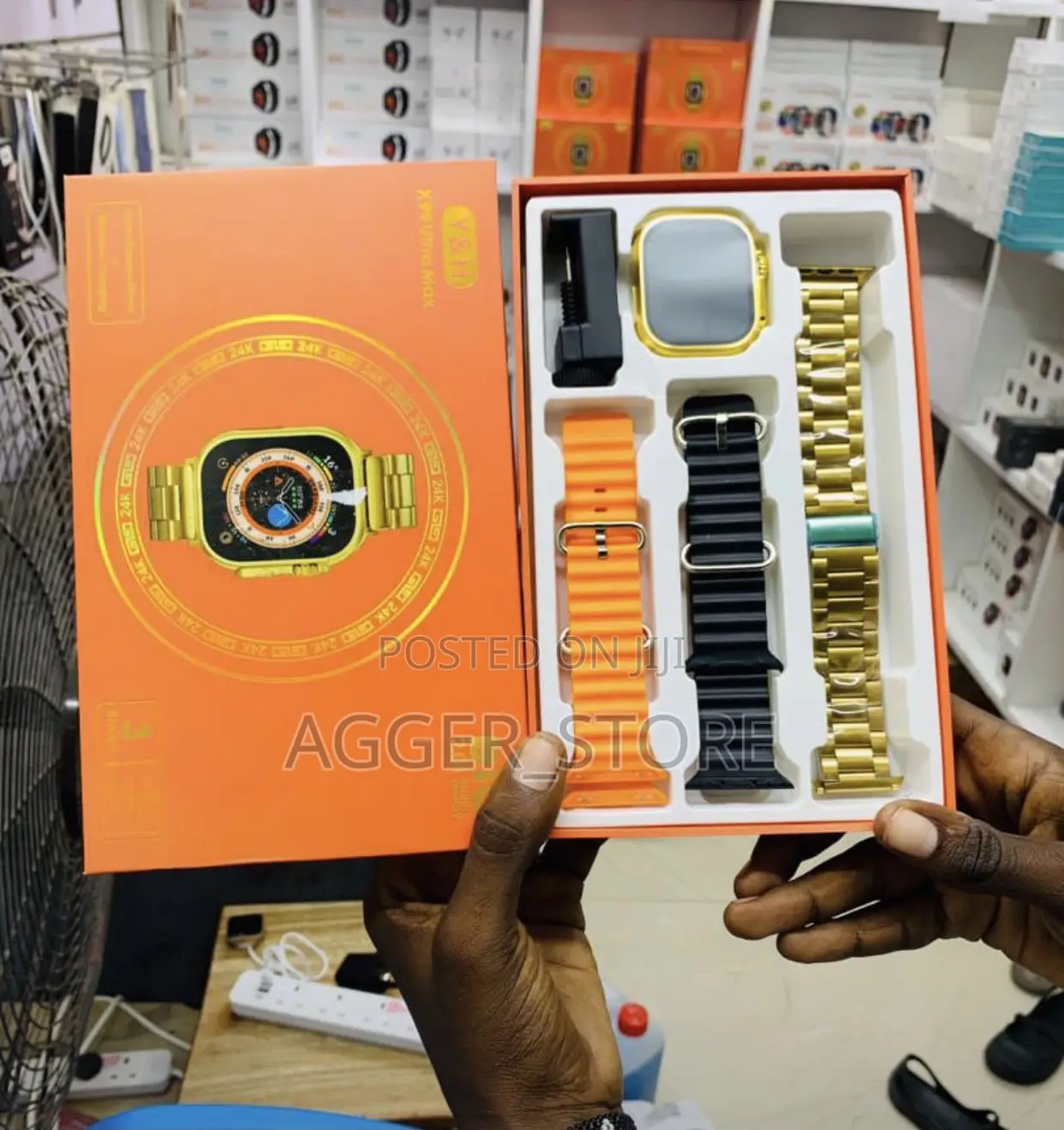 A H Gold Smartwatch (3straps)