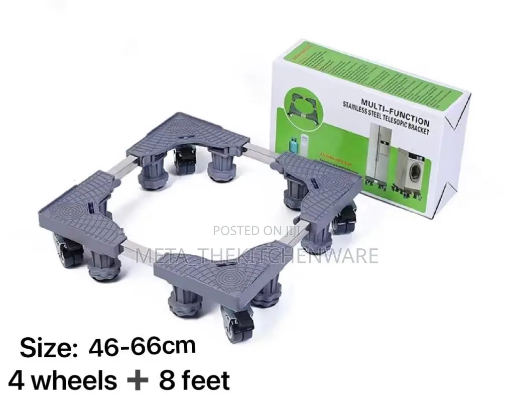 Fridge and Washing Machine Stand(4wheels + 8feet)46-66cm
