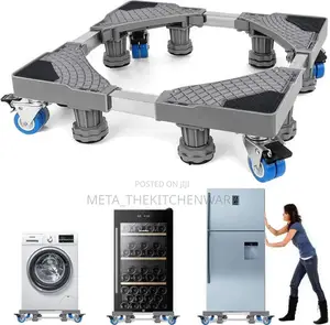 Fridge and Washing Machine Stand(4wheels + 8feet)46-66cm