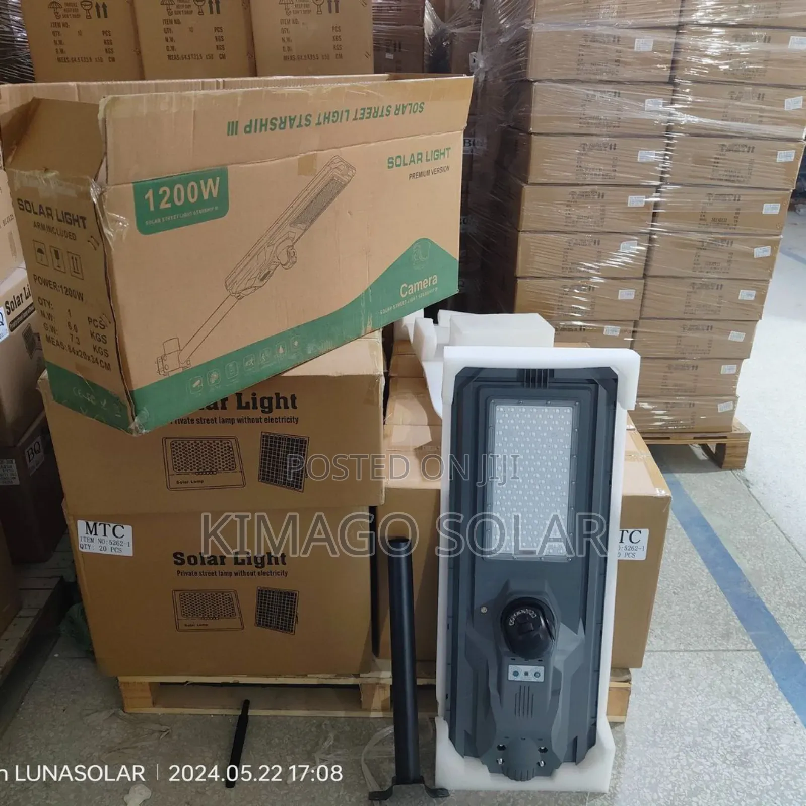 CCTV Camera Yenye Taa Solar Kubwa 1200W