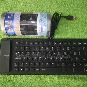 USB Wired Silicone Keyboard Water-resistant For PC Notebook