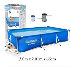 3M Large Bestway Rectangular Paddling Pool Garden Swimming