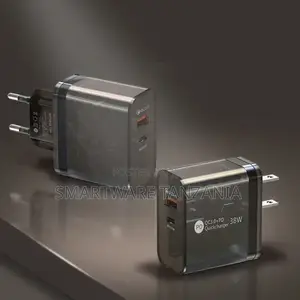 GREEN LION Dual USB-A And USB-C Ports Transparent Charger