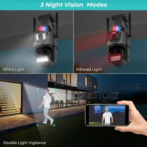Dual Screen Dome PTZ Wifi Camera Dual Lens IR Color