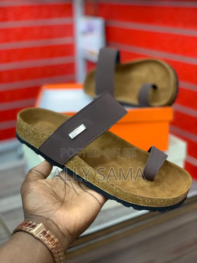 Open Shoes Boss Material Leather
