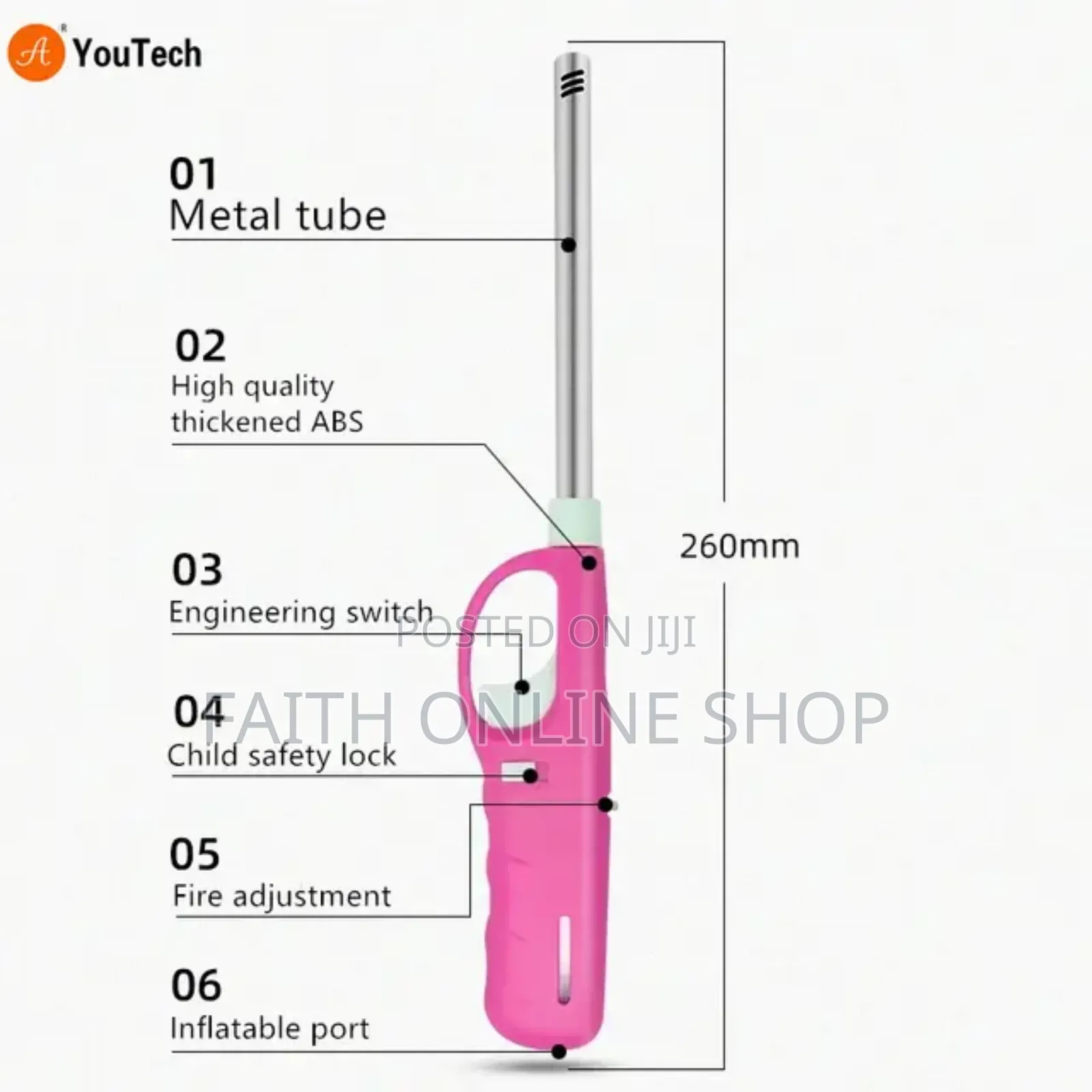 Kitchen Candle Lighter Metal Abs Butane Gas Stove Fireplace