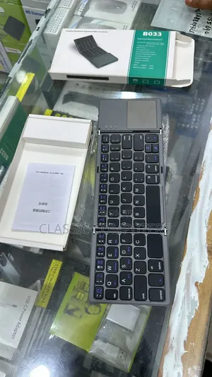 Foldable Bluetooth Rechargeable Keyboard With Touchpad