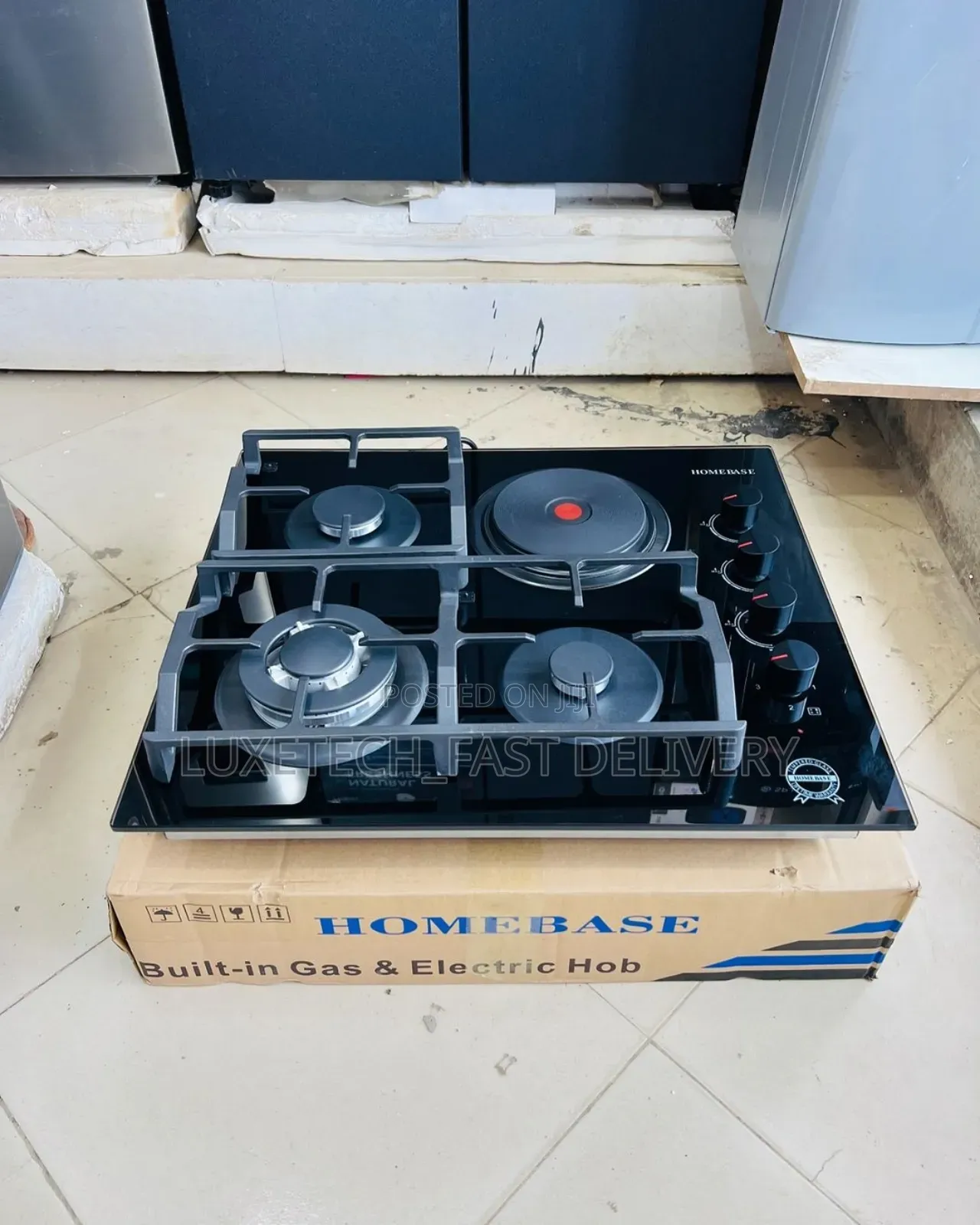 Homebase Table Top Cooker 3 Gas Burners and 1 Electric Plate