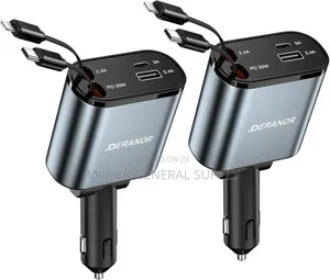 Retractable Car Charger 122w