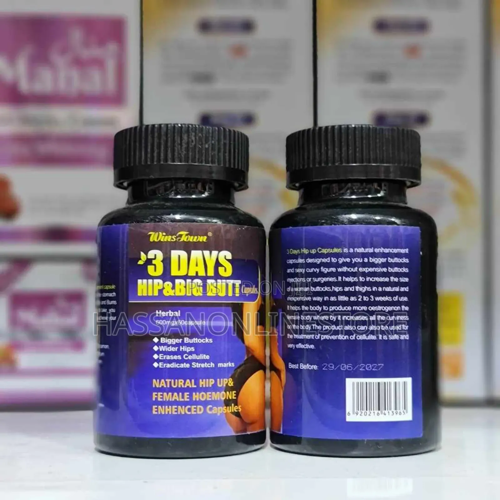 Wins Town 3 Days Hip and Big Butt Capsules - 60 Capsules