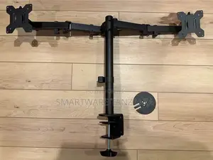 Height Adjustable Full Motion 2 Monitors Computer Desk Mount