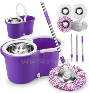 Household Magic Floor Cleaner Mop 360°Rotation/2mop Brushes.