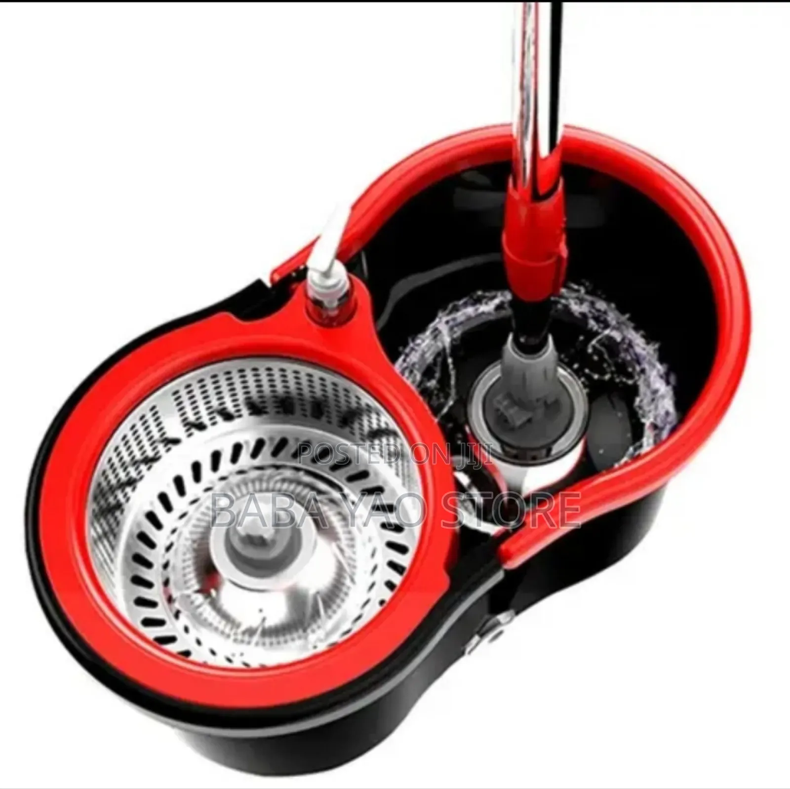 Household Magic Floor Cleaner Mop 360°Rotation/2mop Brushes.
