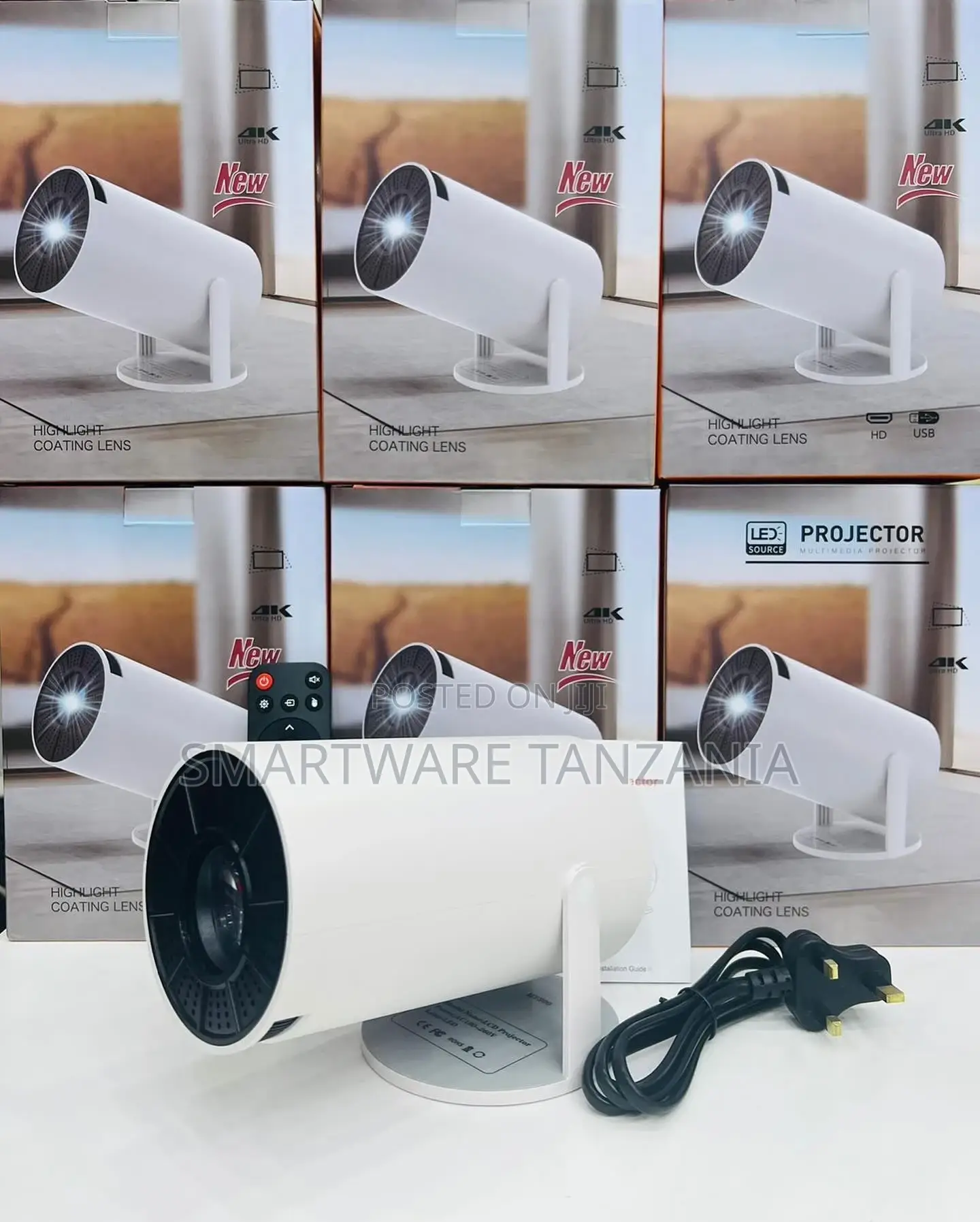 LCD LED 180° Rotation Portable Projector With Android 11