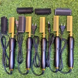 Hot Comb, Electric Ceramic Hair Straightening Iron Comb