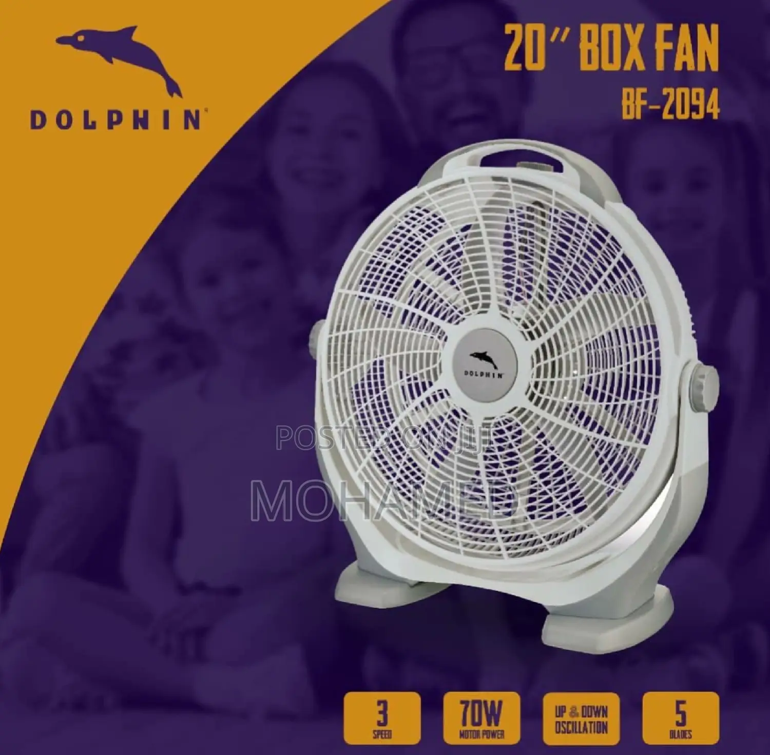 Dolphin Box Fan/Feni