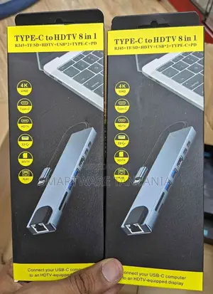 USB C Hub 8 In 1 Type C Hub Adapter With 1gbps Ethernet