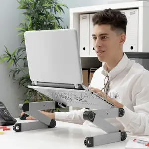 Laptop Stand Adjustable Height For Desk, Cooling Fan Mouse