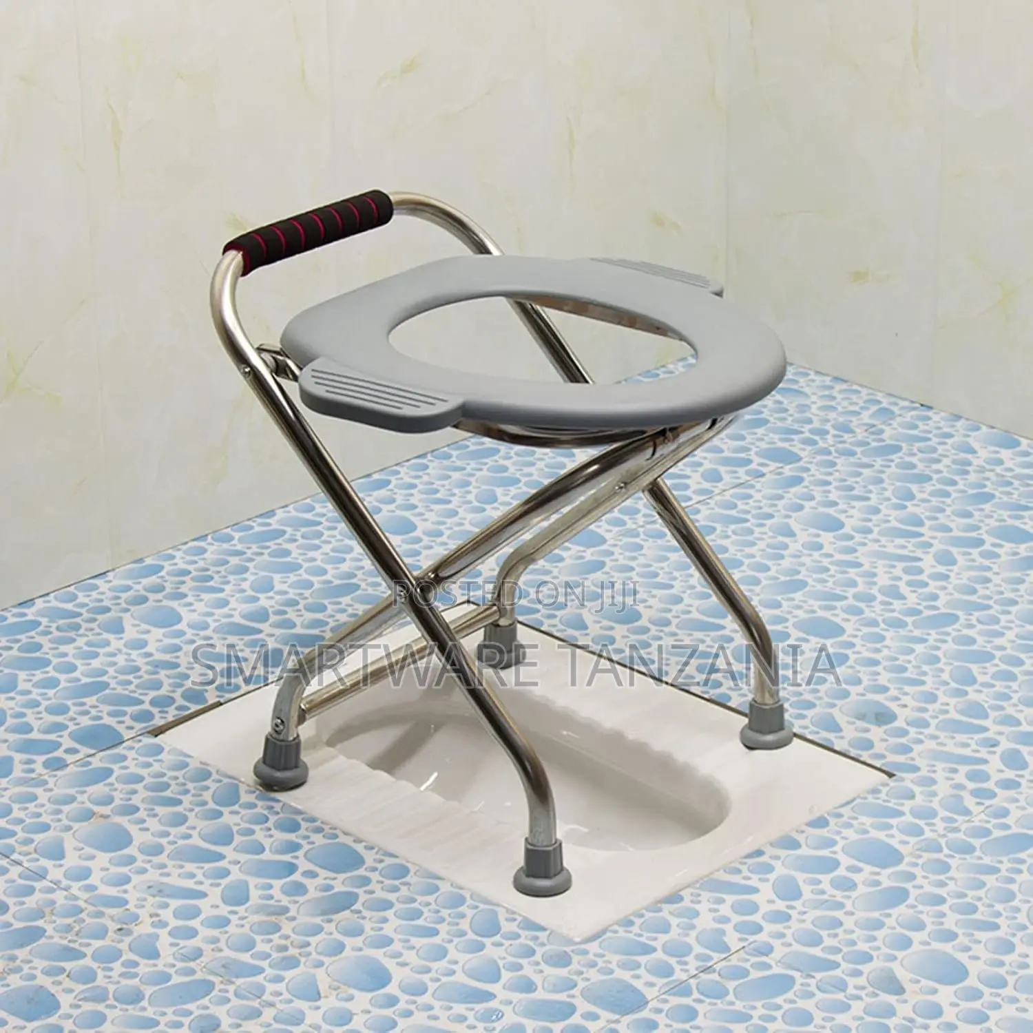 Elderly Portable Toilet Seat Folding Commode Chair Emergency