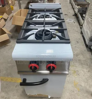 Commercial Gas Range Cooker 2 Burners With Cabinet Built In