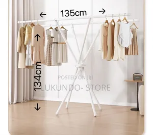 Clothes Drying Rack Foldable Floor Standing Storage Space