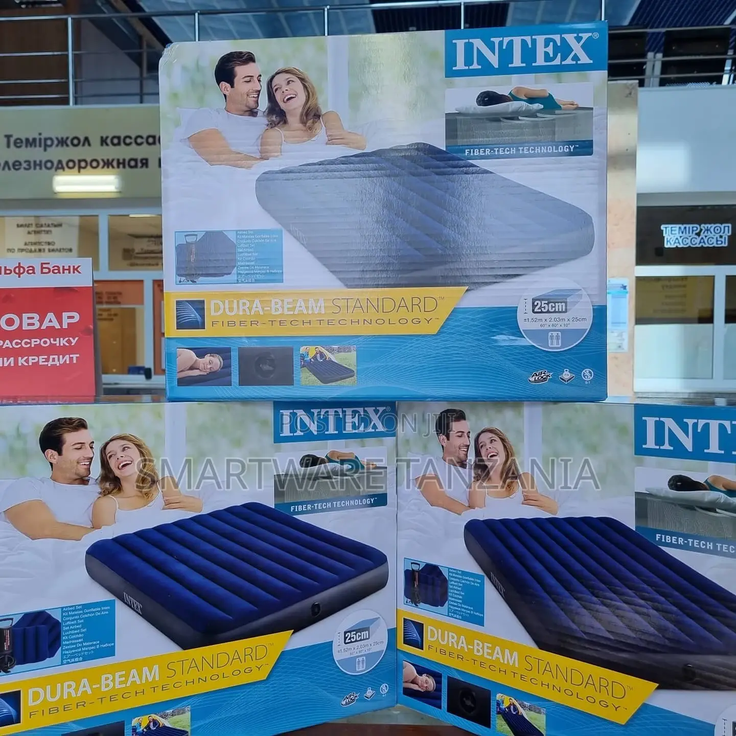 Inflatable Air Mattress And Bed For Sleeping And Resting