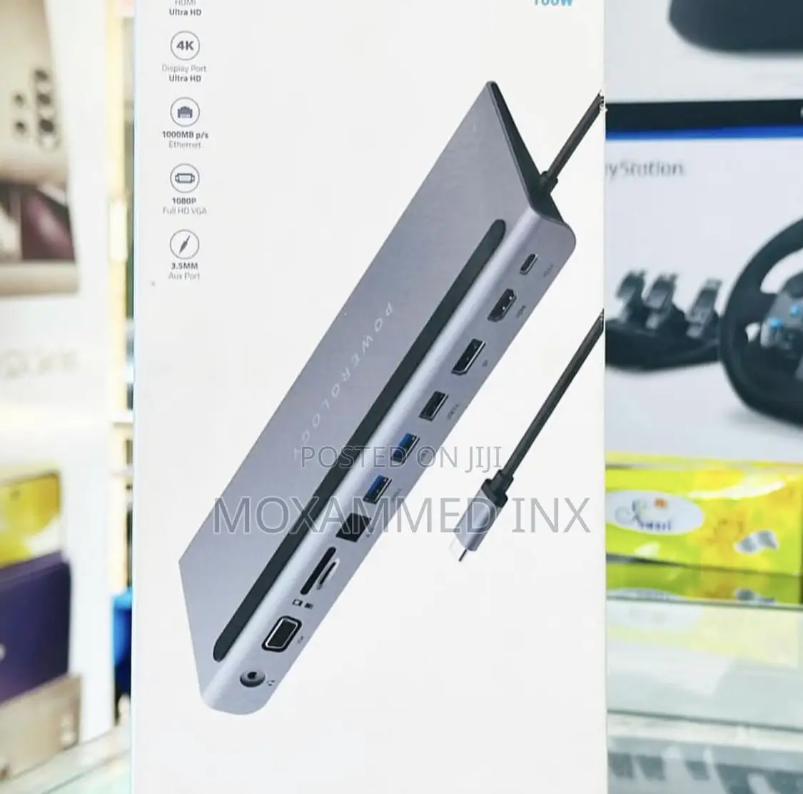 Powerology 11 in 1 Multi-Display Usb-C Hub Laptop Stan