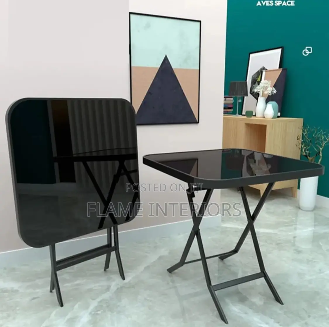 Foldable Table X Two Chairs