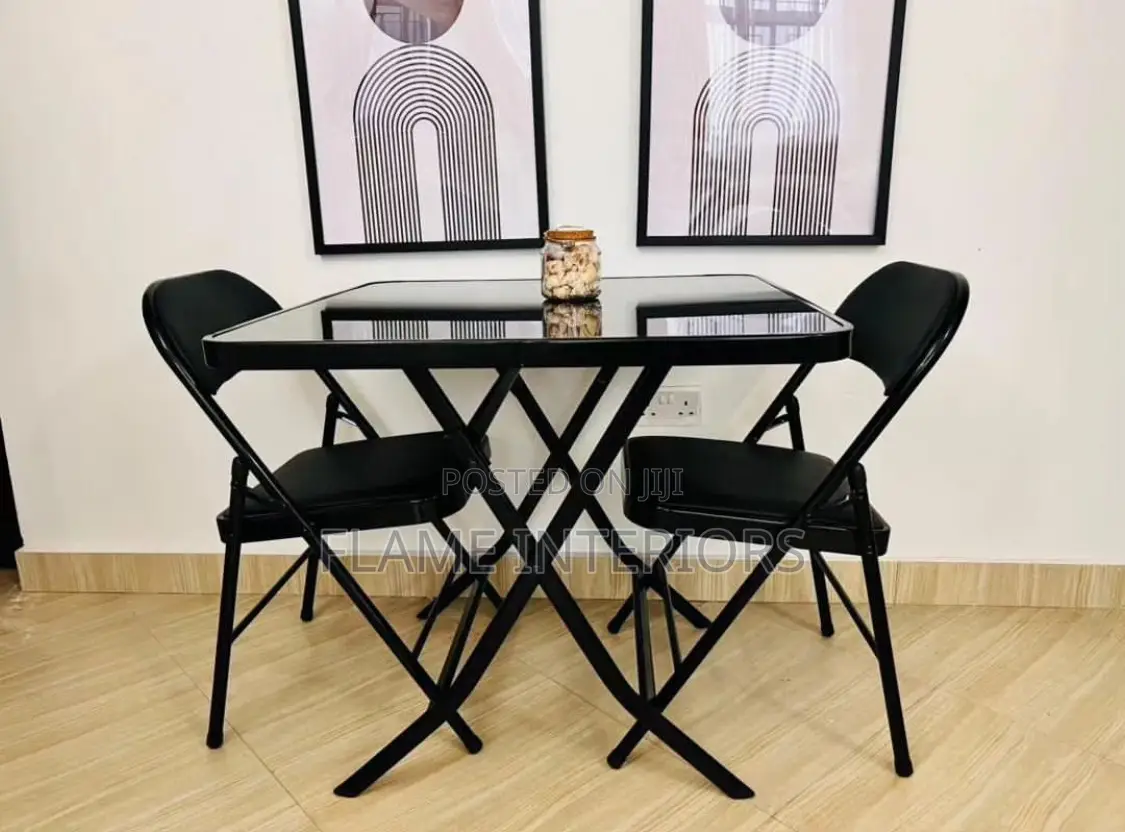 Foldable Table X Two Chairs