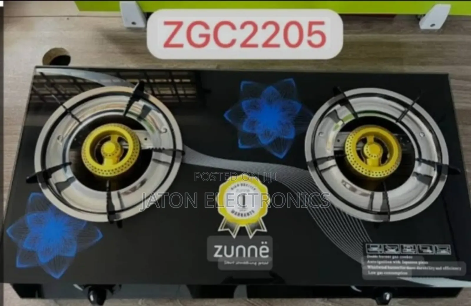 Zunne Gas Cooker 2 Plate