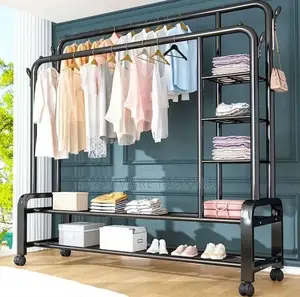 Multi-Function Metal Storage Shelf Cabinet Folding Hanging