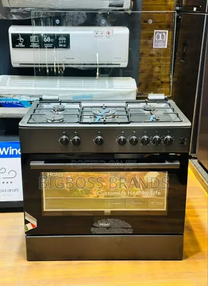 Haier Cooker 5 Gas Burners + Electric Oven 90×60cm